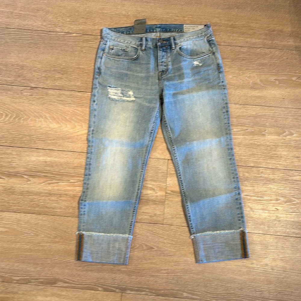 All Saints Boyfriend Fit cropped Jeans NWT